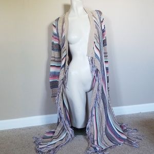 Long Striped Cardigan